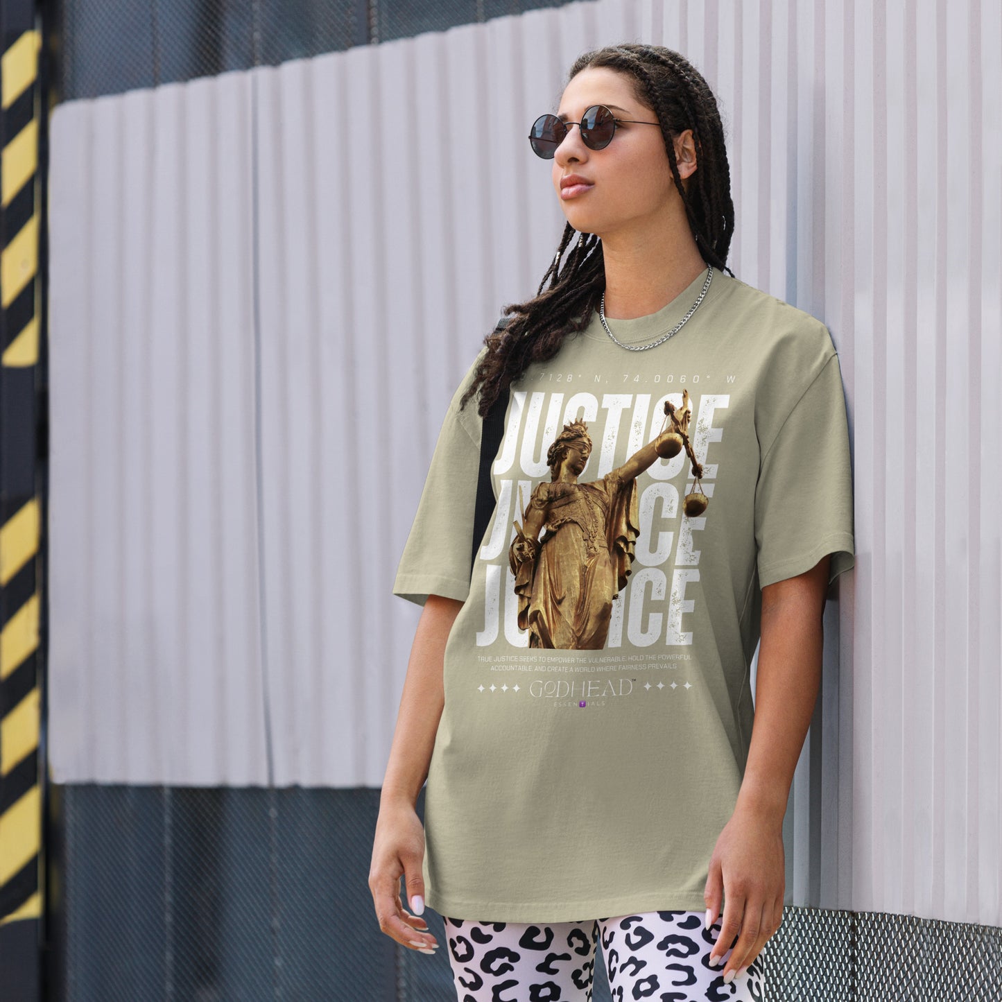 Justice Oversized faded t-shirt image 9