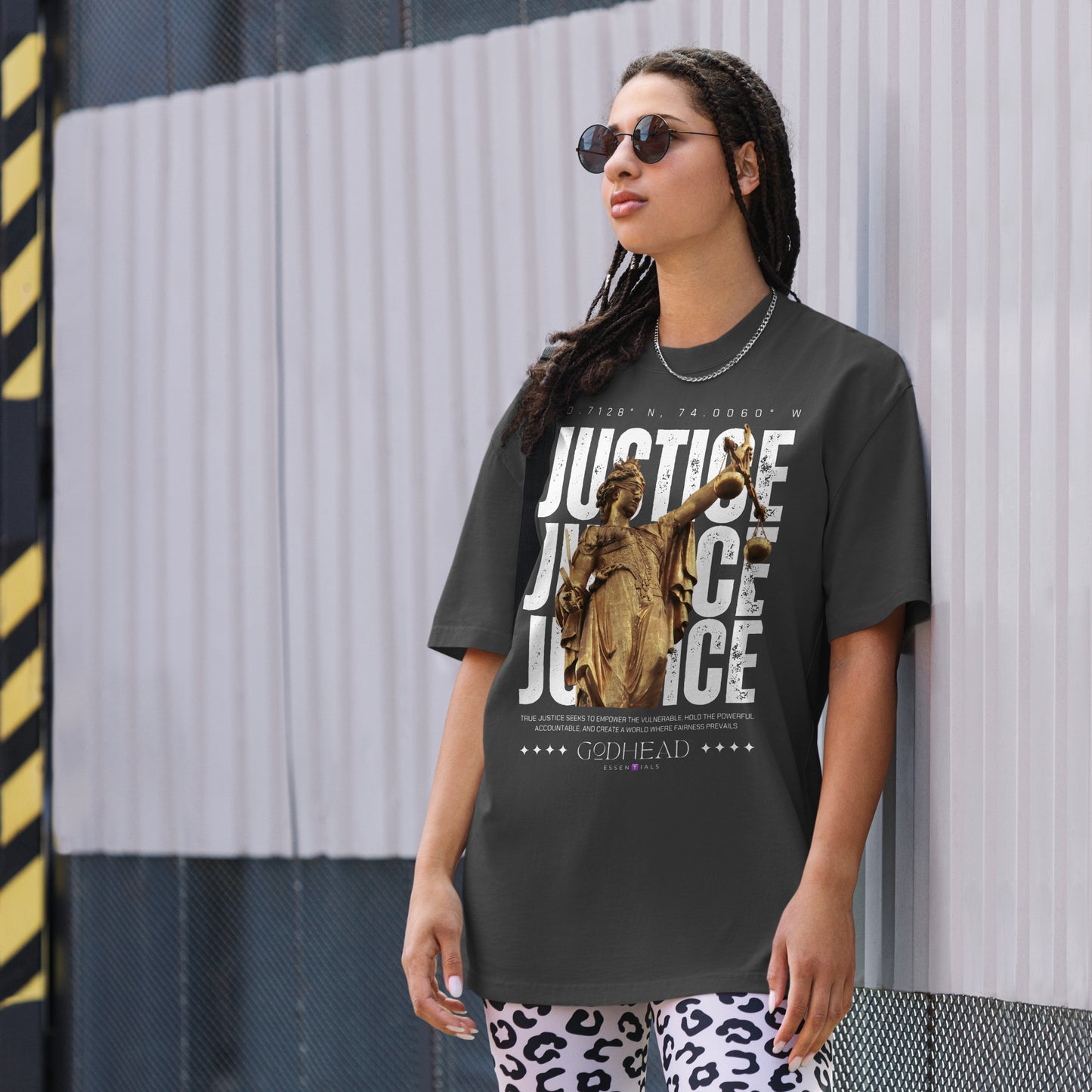 Justice Oversized faded t-shirt