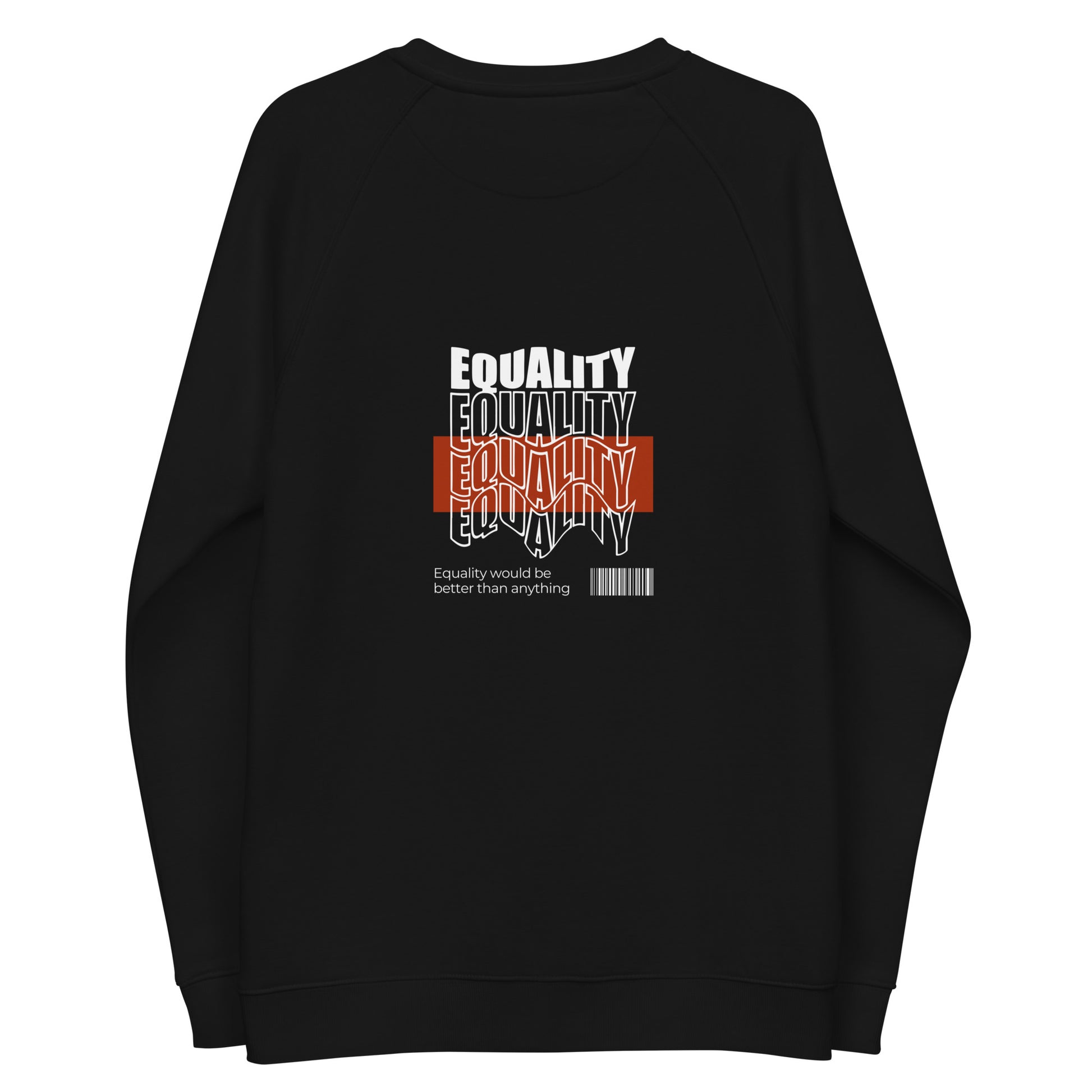 Equality Unisex organic raglan sweatshirt image 0